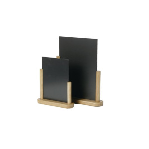 Eleganta galda skaidra ar tērauda apdari 280 x 200 mm - Securit - Fourniresto