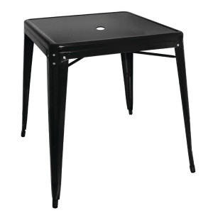 Kvadrātveida bistro galds melnā tērauda – L 668 x P 668 mm - Bolero