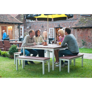 Bancs Extérieur Imitation Bois de Noyer 1050 mm Gopak CK814