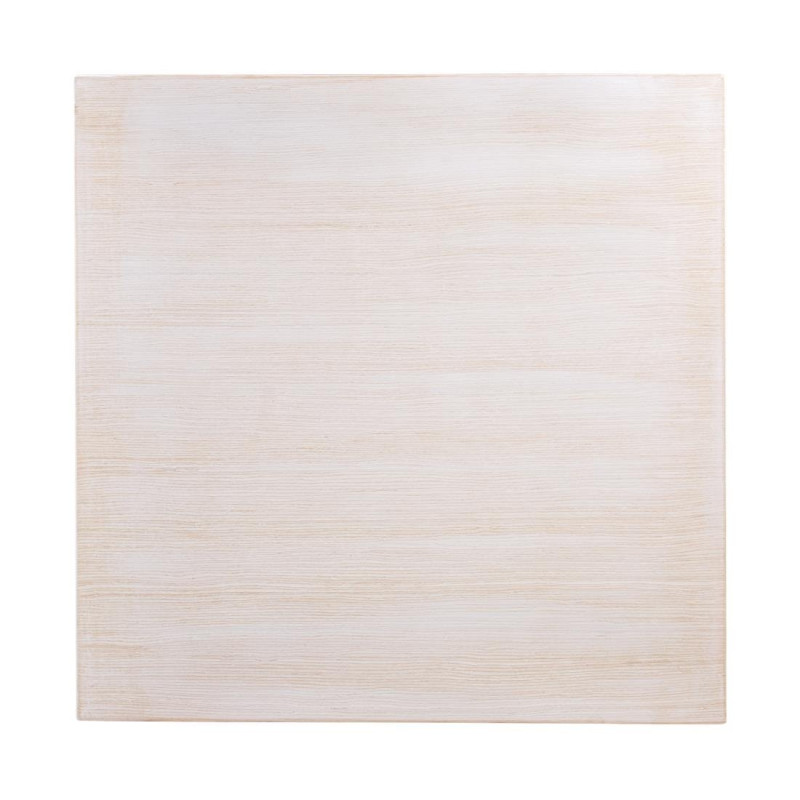 Plateau de Table Carré Pré-percé Vintage Blanc 700 mm Bolero - Augstas kvalitātes klūgu koks