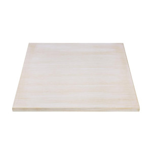 Plateau de Table Carré Pré-percé Vintage Blanc 700 mm Bolero - Augstas kvalitātes klūgu koks
