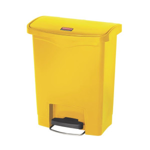 Dzeltenais atkritumu tvertne 30L Rubbermaid - Īpaši izturīgs priekšējais pedālis