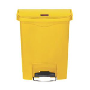 Dzeltenais atkritumu tvertne 30L Rubbermaid - Īpaši izturīgs priekšējais pedālis