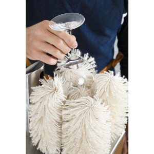 Buffalo profesionālais stikla pulētājs no nerūsējošā tērauda