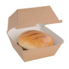Compostable Small Hamburger Boxes 112mm - Pack of 150 Kraft Fiesta