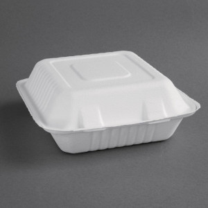 Kompostējamas Bagasse kastes 223mm - Partija no 200, videi draudzīgas