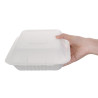Kompostējamas Bagasse kastes 223mm - 200 gabalu komplekts, ekoloģiski atbildīgas