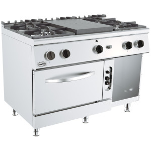 Fourneau Professionnel 700 - 4 Degļi un Gāzes Cepeškrāsns - CombiSteel