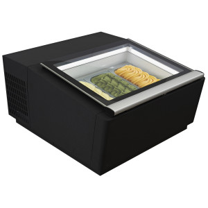 Ledusskapis uz galda melns - statisks - 3 x 5 L - CombiSteel