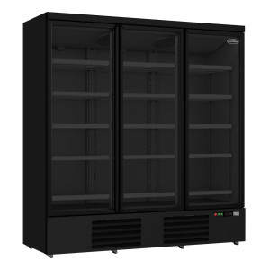 Pozitīva ledusskapis ar 3 durvīm melnā krāsā - 1530 L | CombiSteel
