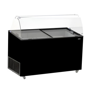 Melnā saldējuma vitrīna - optimāla uzglabāšana 10 x 5 L - zīmols CombiSteel