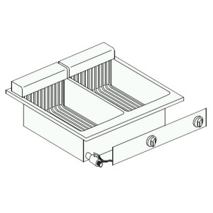 Friteuze Elektriskā Iebūvējamā Drop-In - 2 x 10 L - CombiSteel