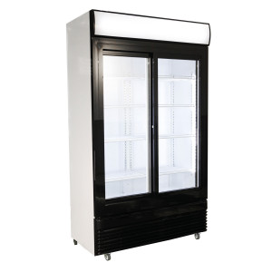 Pozitīvs ledusskapis - 2 bīdāmās stikla durvis - 780 L - CombiSteel