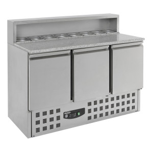 Trīsdurvju atdzesēts picas mēbele - 8 GN 1/6 konteineri - CombiSteel