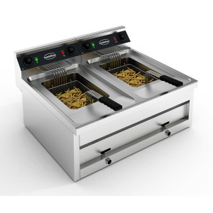 Elektriskā fritēšanas iekārta - 2 x 12 L - CombiSteel