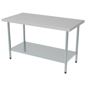 Inox galda ar noņemamu plauktu - L 700 x P 700 mm - CombiSteel