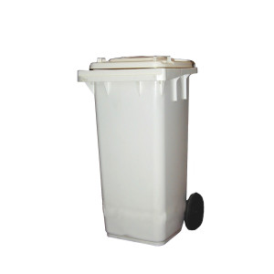 Balts atkritumu konteineris - 240 L