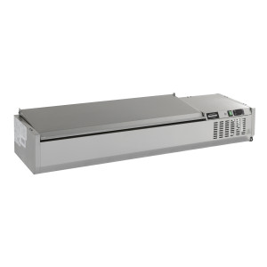 Saladette Réfrigérée à Poser avec Couvercle Inox - 4 GN 1/3