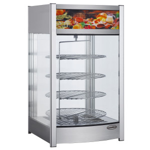 Vitrine Chauffante Rotative à Poser - 97 L - CombiSteel