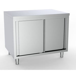 Meuble Inox Bas à 2 Portes - L 2000 x P 600 mm - CombiSteel