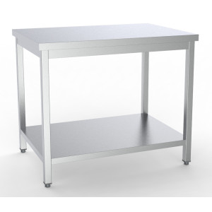 Nerūsējošā tērauda galds ar plauktu - L 800 x P 600 mm - CombiSteel