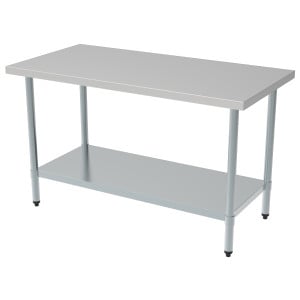 Stainless Steel Table with Shelf - L 1700 x D 600 mm - CombiSteel