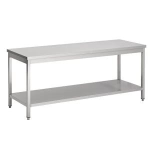Nerūsējošā tērauda galds ar plauktu - L 600 x P 600 mm - CombiSteel