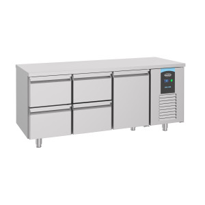 Table Refridžerators Pozitīvs GN 1/1 ar 1 Durvīm un 4 Atvilktnēm - 474 L - CombiSteel