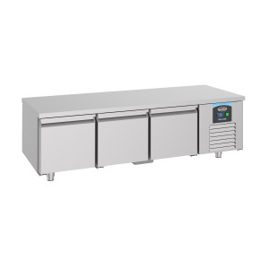 Pozitīva GN 1/1 ledusskapja galds ar 3 durvīm - 280 L - CombiSteel