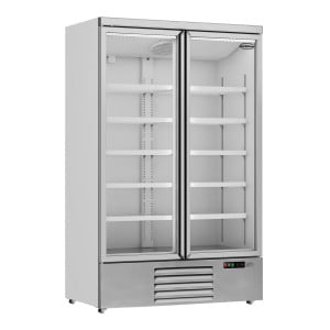 Armoire Réfrigérée Positive Inox - 2 Portes Vitrées - 1000 L - CombiSteel