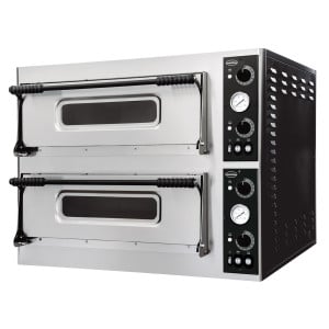 2-Chamber Pizza Oven - 2 x 4 Pizzas - 400 V - CombiSteel