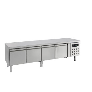 Pozitīva GN 1/1 ledusskapja galds ar 4 durvīm - CombiSteel