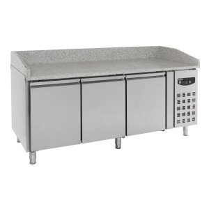 3 durvju atdzesēta picas mēbele - 580 L - CombiSteel