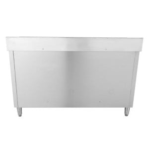 Sink Unit 2 Bowls with Backsplash - 1400 x 600 mm - Left Bowl - Dynasteel