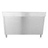 Meuble Plonge 2 Bacs avec Dosseret - 1400 x 600 mm - Bac à Gauche - Dynasteel