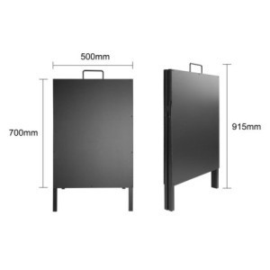 Metāla rāmja ietves zīme - 500 x 850 mm