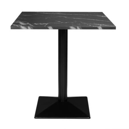 Kvadrātveida galds ar melna akmens efektu - 70 x 70 cm - Bolero