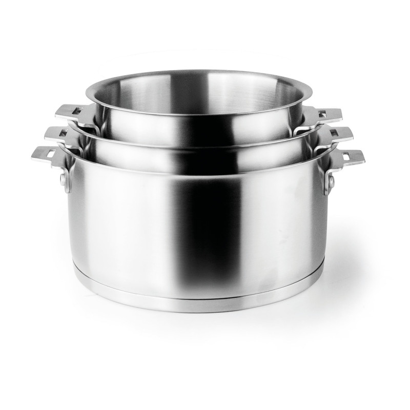 Set of 3 Saucepans with Combi Handle - Lacor Set of 3 Saucepans with Combi Handle - Lacor
