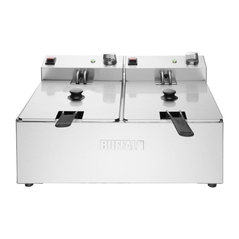 Elektriskā dubultā fritēšanas ierīce - 2X5L - Buffalo Elektriskā dubultā fritēšanas ierīce - 2X5L - Buffalo