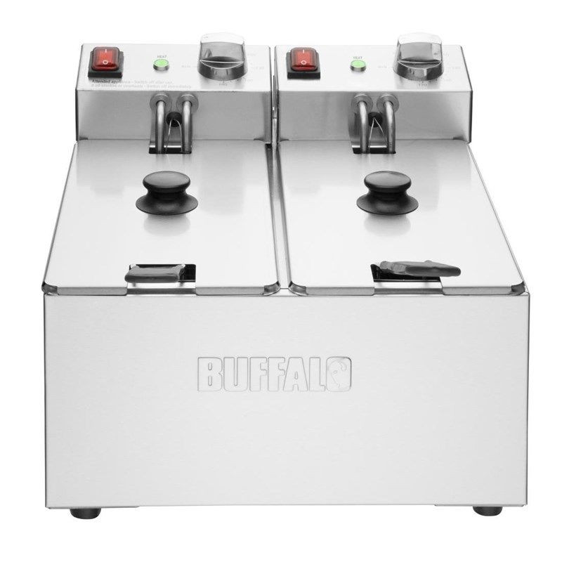 Dubultā fritēšanas ierīce - 2 x 3 L - Buffalo Dubultā fritēšanas ierīce - 2 x 3 L - Buffalo