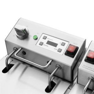 Elektriskā dubultā fritēšanas ierīce ar taimeri - 2 x 8 L - Buffalo