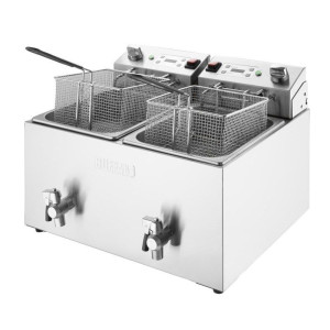 Elektriskā dubultā fritēšanas ierīce ar taimeri - 2 x 8 L - Buffalo