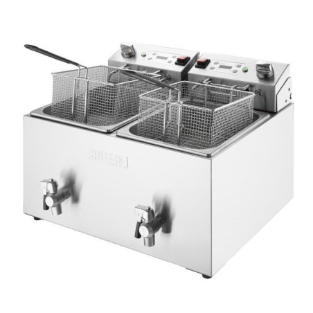 Elektriskā dubultā fritēšanas ierīce ar taimeri - 2 x 8 L - Buffalo