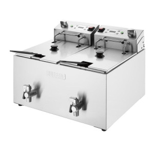 Elektriskā dubultā fritēšanas ierīce ar taimeri - 2 x 8 L - Buffalo