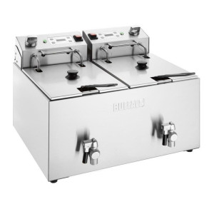 Elektriskā dubultā fritēšanas ierīce ar taimeri - 2 x 8 L - Buffalo