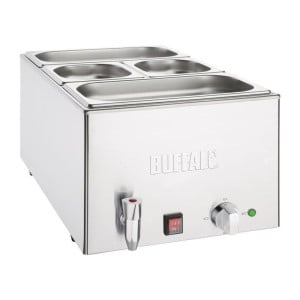 Bain-Marie ar iztukšošanas krānu un GN traukiem