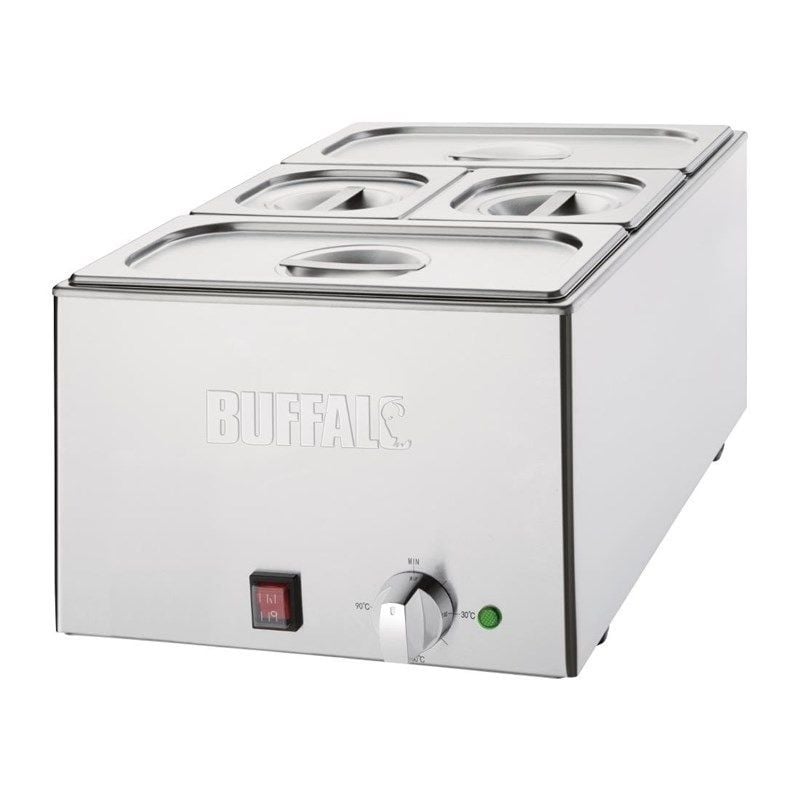 Bain-Marie Ar Tvertnēm - 2 x GN 1/3 un 2 x GN 1/6 - Buffalo Bain-Marie Ar Tvertnēm - 2 x GN 1/3 un 2 x GN 1/6 - Buffalo