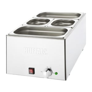 Bain-Marie Ar Tvertnēm - 2 x GN 1/3 un 2 x GN 1/6 - Buffalo