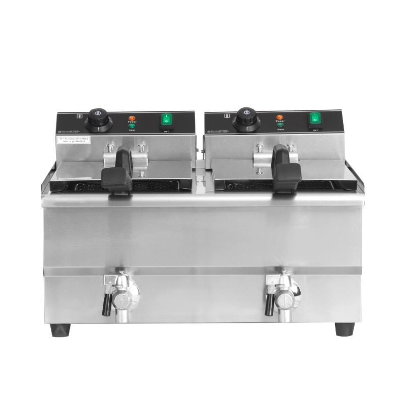 Friteuse Professionnelle 2 x 13 L avec Vidange - Dynasteel: Performance et durabilité pour votre cuisine Friteuse Professionnelle 2 x 13 L avec Vidange - Dynasteel: Performance et durabilité pour votre cuisine