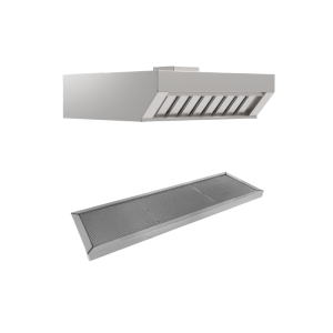 Tvaika kondensācijas priekšējais pārsegs - Ogles filtrs - Cepeškrāsnis 600x400mm - Mychef